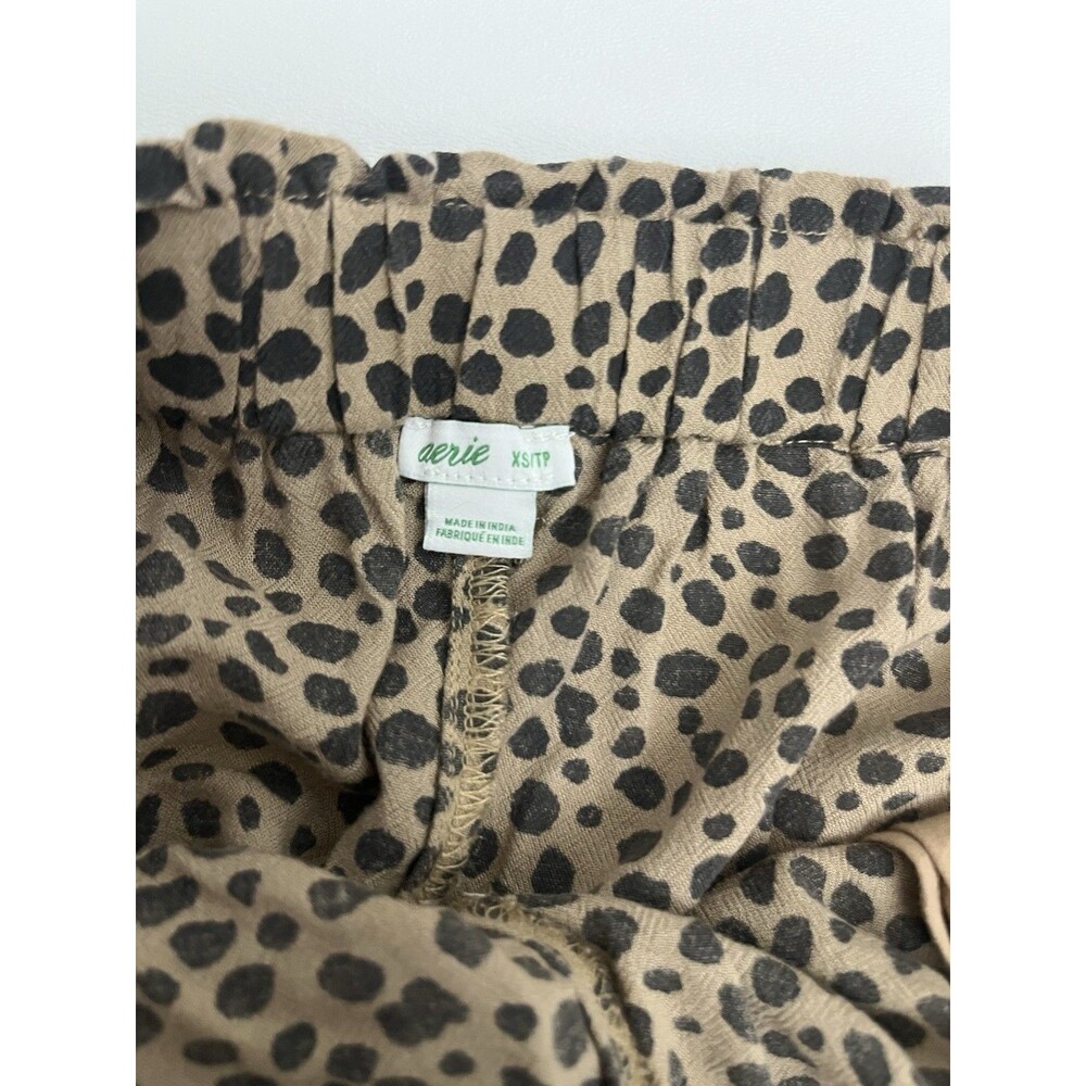 Aerie Women Cheetah Print Pull-on Elastic Waist Shorts Size XS /TP With Pockets - Picture 4 of 10